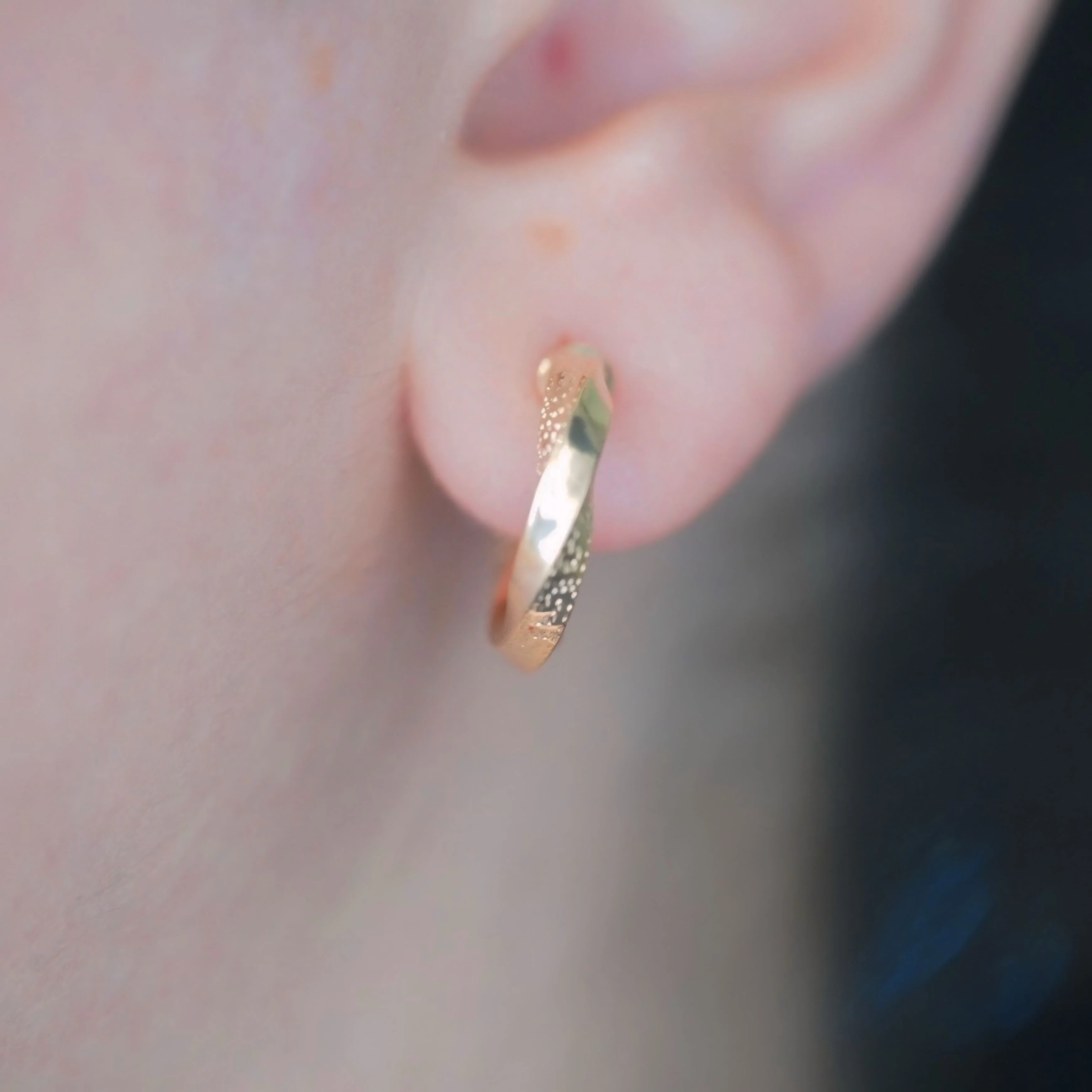 10k Gold Hoops - Glow Loop - Image 3