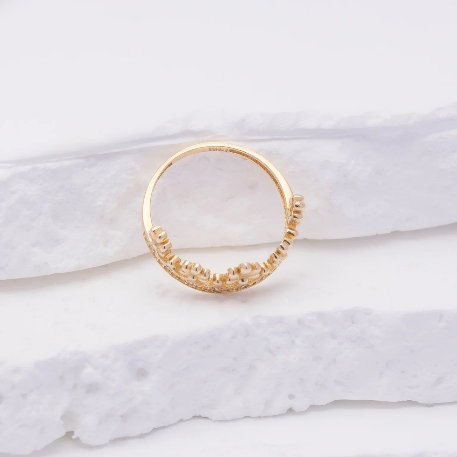 14k Crown Ring - Elegance That Sparkles - Image 3