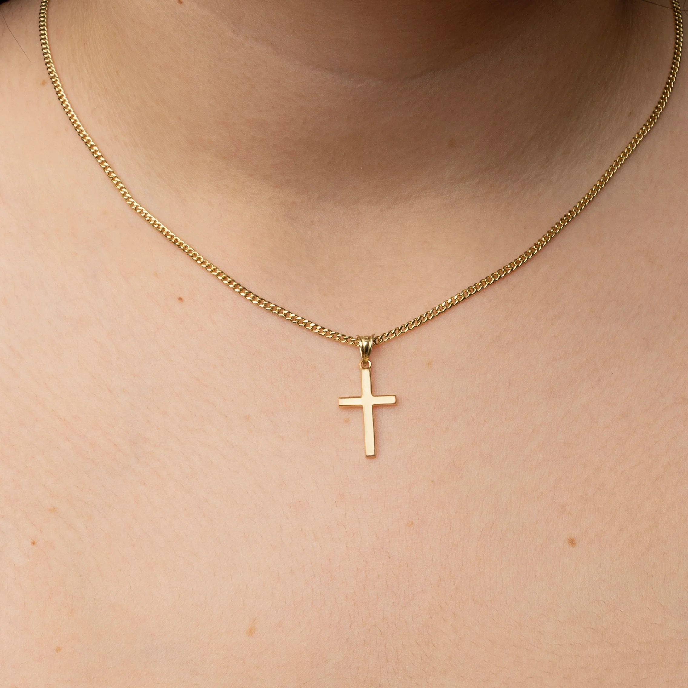 14k / 10k Cuban Link with Cross Pendant — All Time Best Seller - Image 3