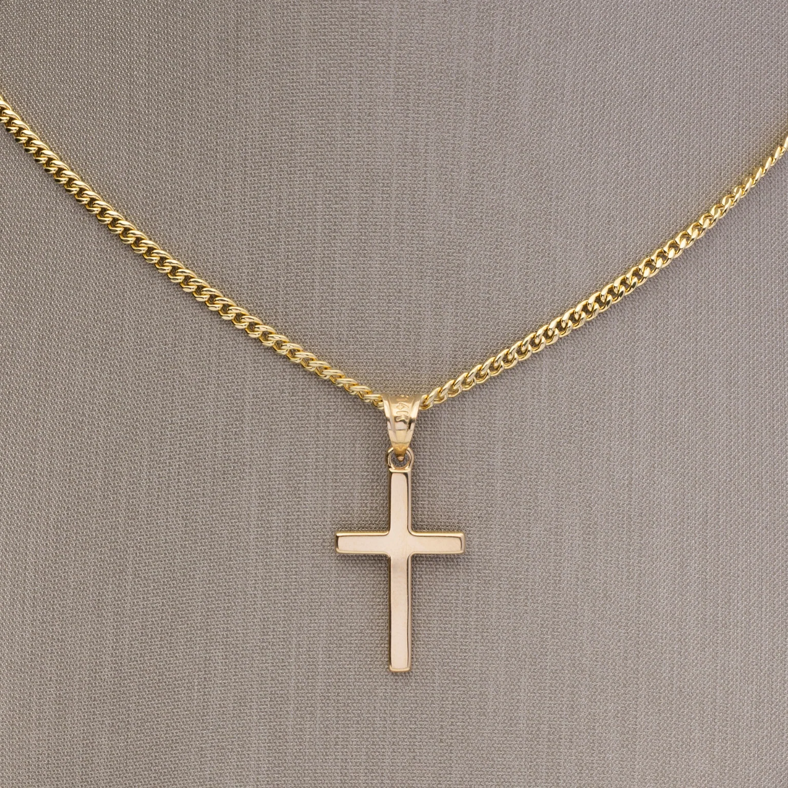 14k / 10k Cuban Link with Cross Pendant — All Time Best Seller - Image 4