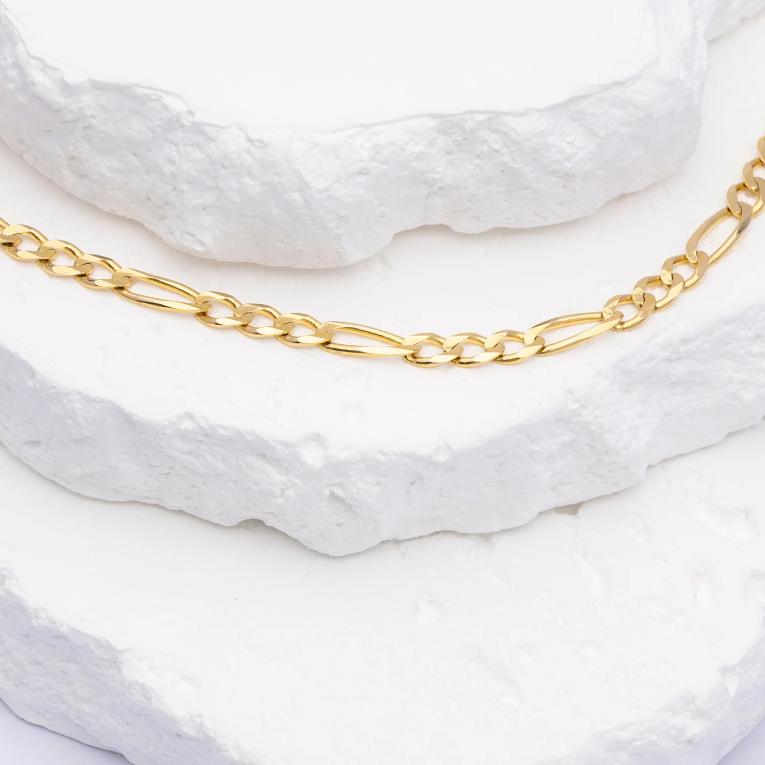 14k Figaro Bracelet - Confident Look - Image 3