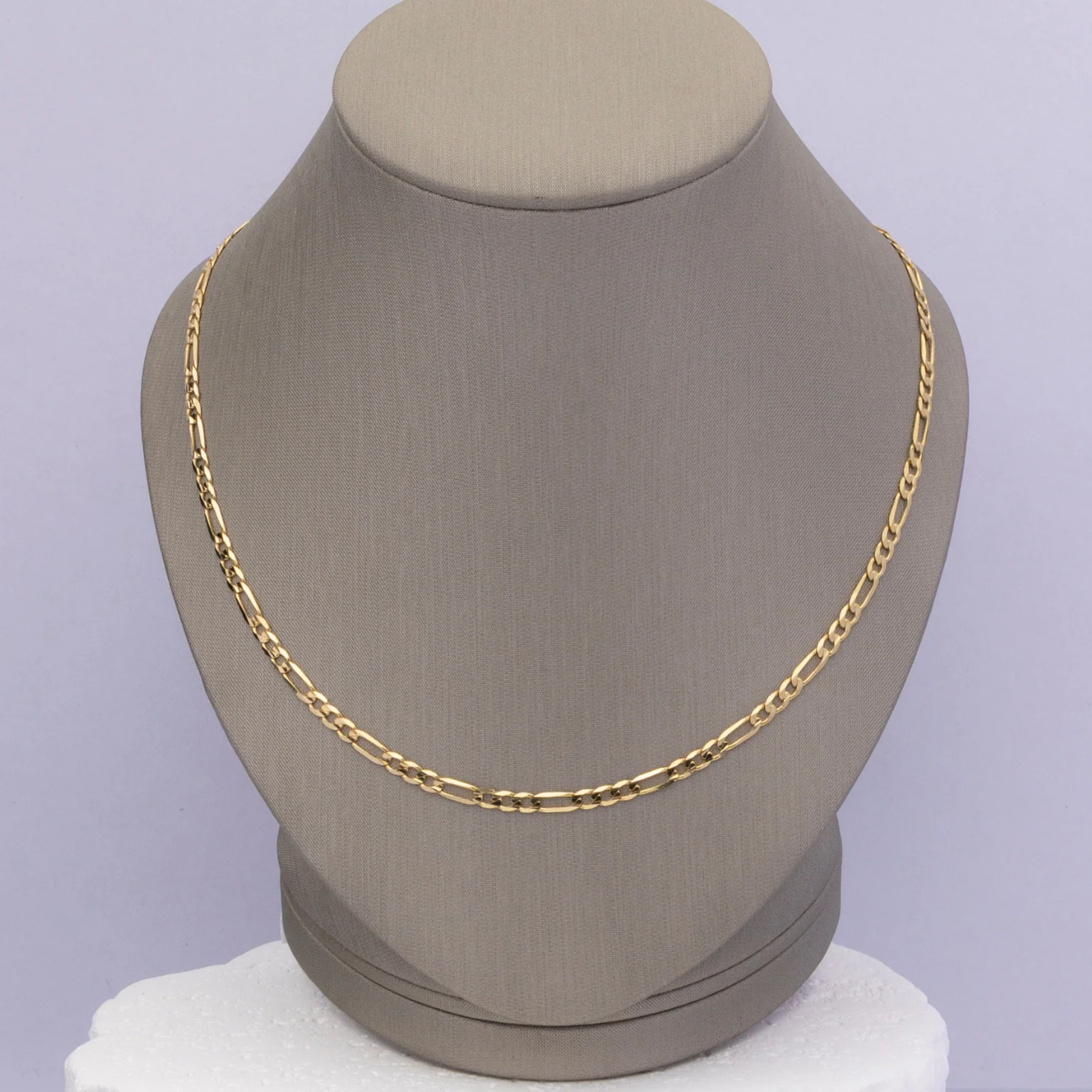 14k Figaro Solid Chain - Golden Prestige - Image 5
