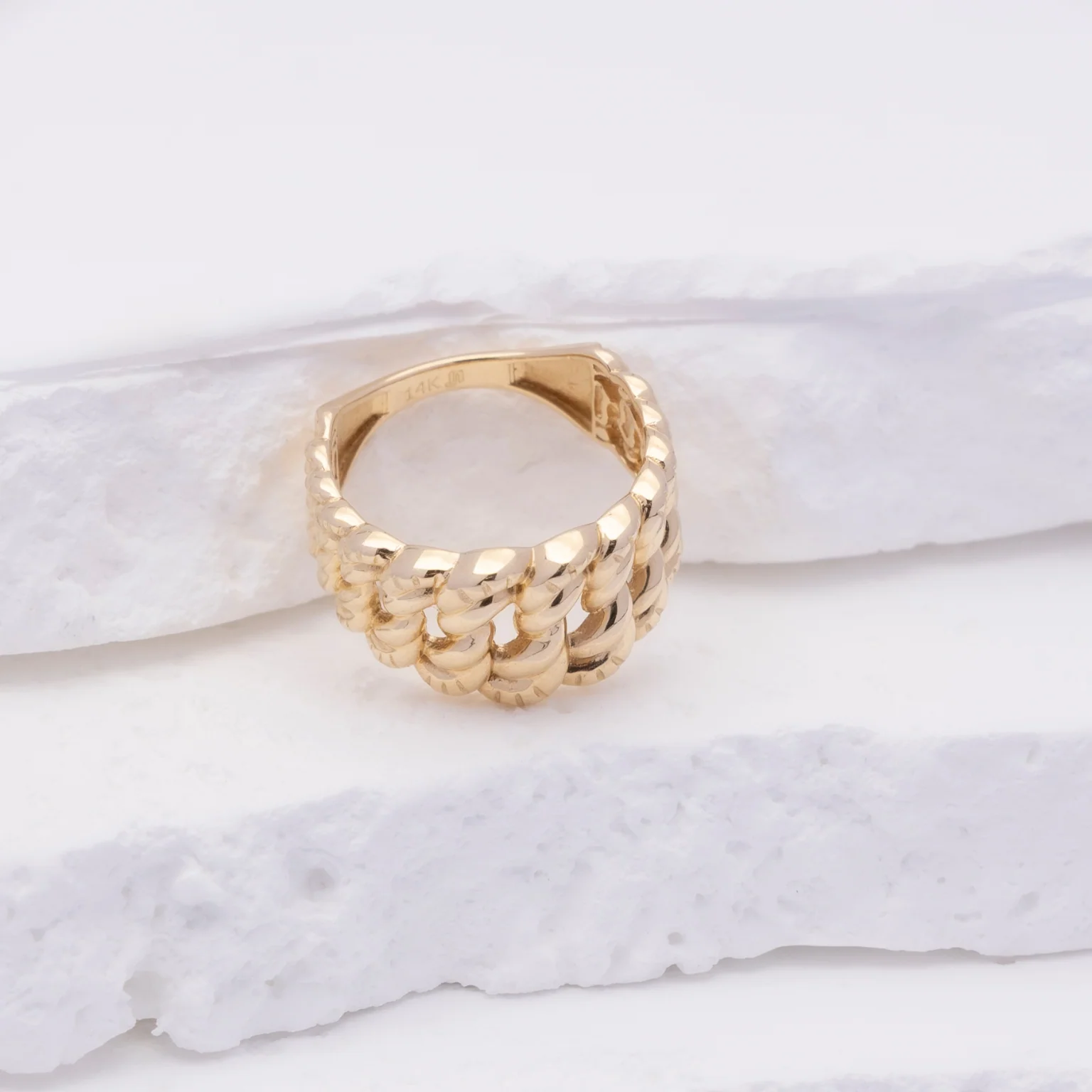14k Ring Chain Design - Linked Beauty - Image 3