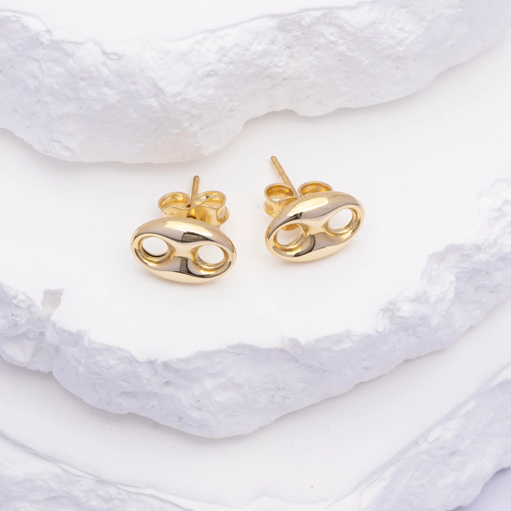 18k/14k Puffed Mariner Earrings - Complete the Look - Image 4