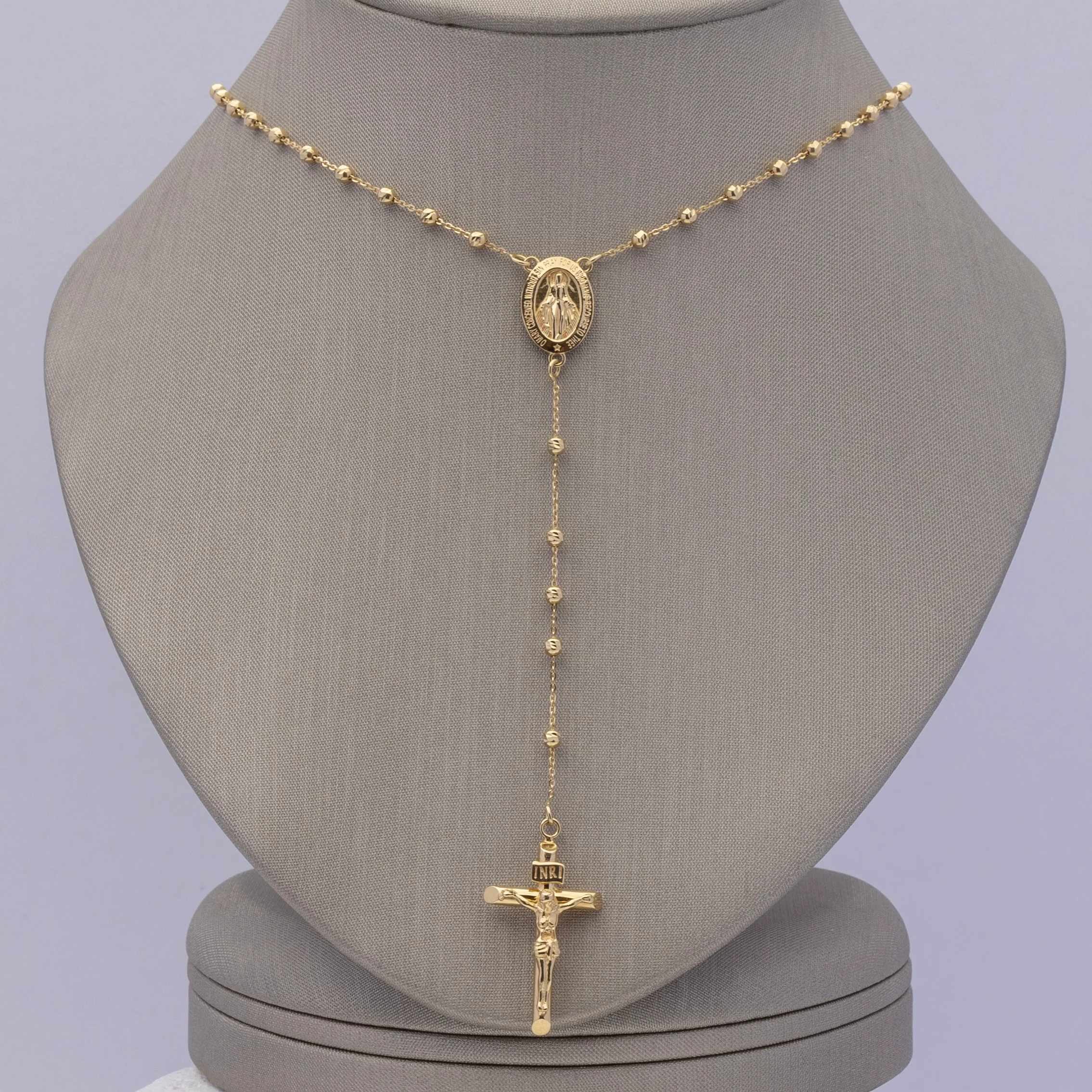 14k Men's Rosary - Faith in Gold - Image 3