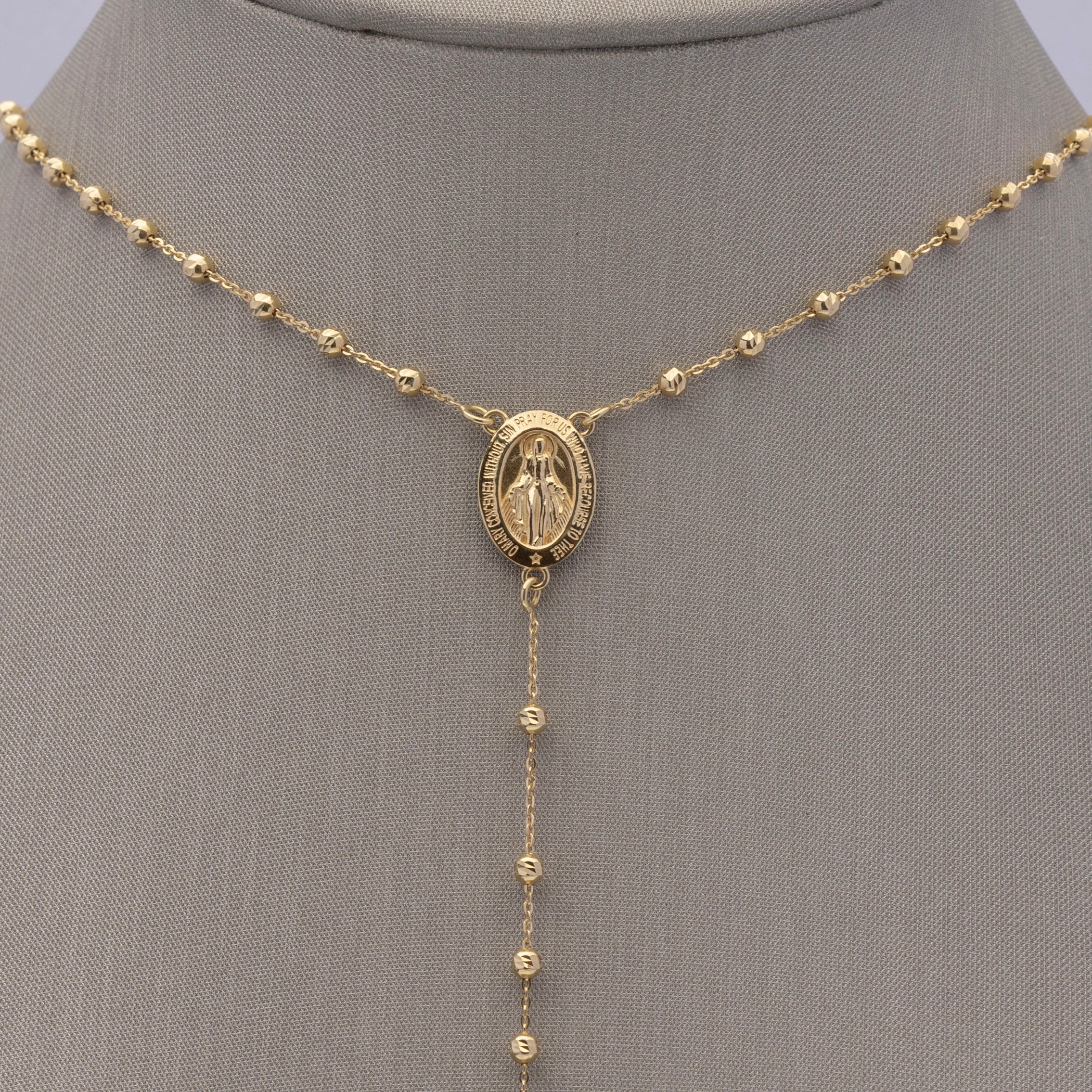 14k Men's Rosary - Faith in Gold - Image 4