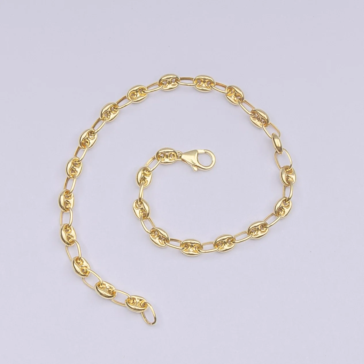 18k/14k Puffed Mariner Bracelet - Classic Style - Image 4